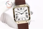 Cartier Santos de Cartier V6F 1:1 Best Edition SS 40mm YG Bezel Leather Strap A1847