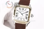 Cartier Santos de Cartier V6F 1:1 Best Edition SS 40mm YG Bezel Leather Strap A1847