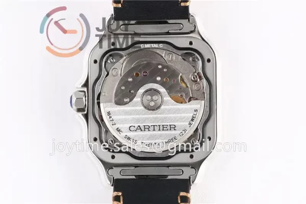 Cartier Santos de Cartier V6F 1:1 Best Edition SS 40mm YG Bezel Leather Strap A1847