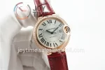 Cartier Ballon Bleu V6F 1:1 Best Edition RG 36mm Diamond Bezel Leather Strap NH05A