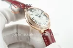 Cartier Ballon Bleu V6F 1:1 Best Edition RG 36mm Diamond Bezel Leather Strap NH05A