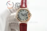 Cartier Ballon Bleu V6F 1:1 Best Edition RG 36mm Diamond Bezel Leather Strap NH05A