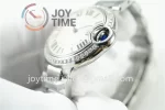 Cartier Ballon Bleu V6F 1:1 Best Edition SS 28mm Diamond Bezel SS Bracelet Quartz