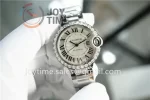 Cartier Ballon Bleu V6F 1:1 Best Edition SS 33mm Diamond Bezel SS Bracelet NH05A