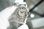 Cartier Ballon Bleu V6F 1:1 Best Edition SS 33mm Diamond Bezel SS Bracelet NH05A