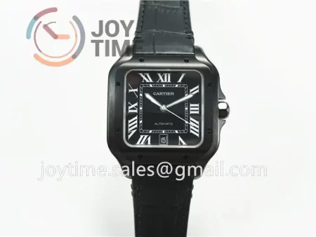 Cartier Santos de Cartier V6F 1:1 Best Edition PVD 40mm Leather Strap Miyota9015