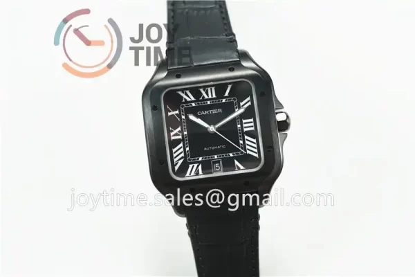 Cartier Santos de Cartier V6F 1:1 Best Edition PVD 40mm Leather Strap Miyota9015