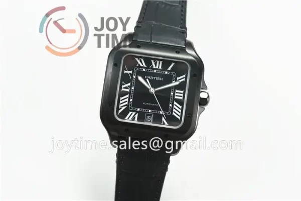 Cartier Santos de Cartier V6F 1:1 Best Edition PVD 40mm Leather Strap Miyota9015