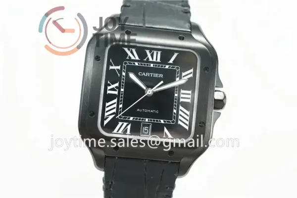 Cartier Santos de Cartier V6F 1:1 Best Edition PVD 40mm Leather Strap Miyota9015