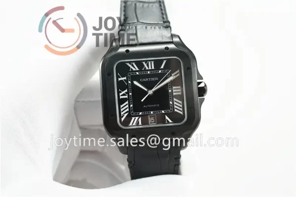 Cartier Santos de Cartier V6F 1:1 Best Edition PVD 40mm Leather Strap Miyota9015