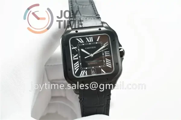 Cartier Santos de Cartier V6F 1:1 Best Edition PVD 40mm Leather Strap Miyota9015