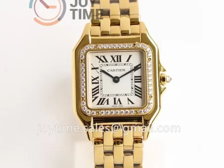 Cartier Ballon Panthère Ladies GF 1:1 Best Edition YG 27mm Diamond Bezel YG Bracelet Quartz