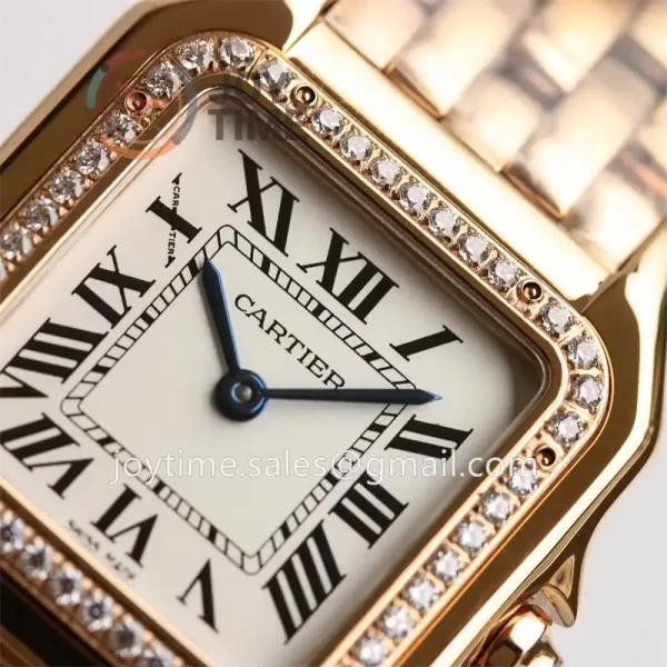 Cartier Ballon Panthère Ladies GF 1:1 Best Edition RG 27mm Diamond Bezel RG Bracelet Quartz