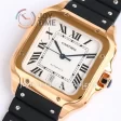 Cartier Santos de Cartier GF 1:1 Best Edition RG 40mm Rubber Strap Miyota9015