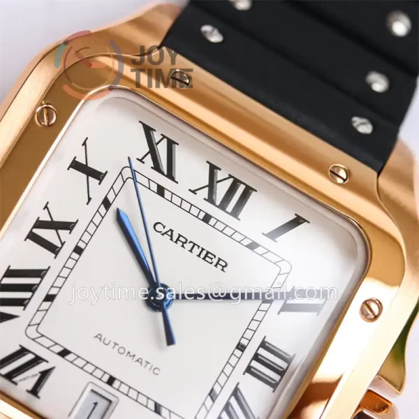 Cartier Santos de Cartier GF 1:1 Best Edition RG 40mm Rubber Strap Miyota9015