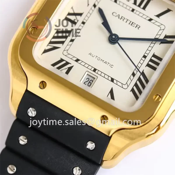 Cartier Santos de Cartier GF 1:1 Best Edition YG 40mm Rubber Strap Miyota9015