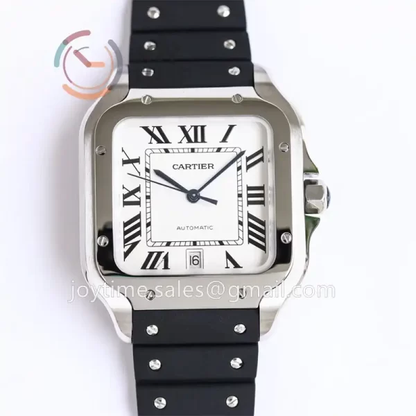 Cartier Santos de Cartier GF 1:1 Best Edition SS 40mm Rubber Strap  Miyota9015