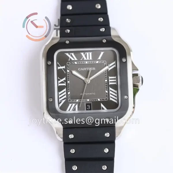 Cartier Santos de Cartier GF 1:1 Best Edition SS 40mm Rubber Strap  Miyota9015