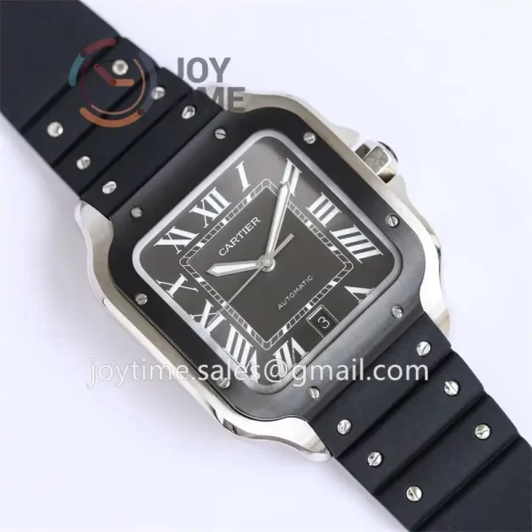 Cartier Santos de Cartier GF 1:1 Best Edition SS 40mm Rubber Strap  Miyota9015