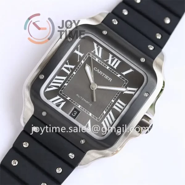 Cartier Santos de Cartier GF 1:1 Best Edition SS 40mm Rubber Strap  Miyota9015