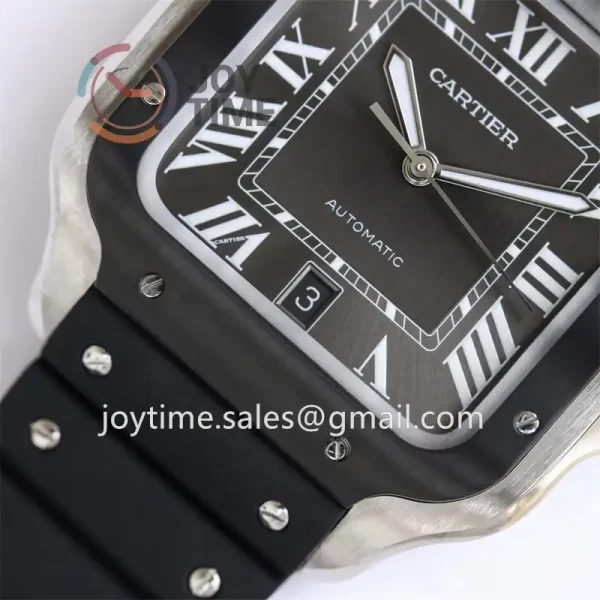 Cartier Santos de Cartier GF 1:1 Best Edition SS 40mm Rubber Strap  Miyota9015