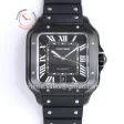 Cartier Santos de Cartier GF 1:1 Best Edition PVD 40mm Rubber Strap Miyota9015