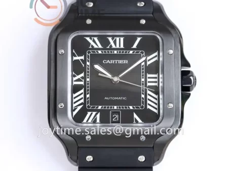 Cartier Santos de Cartier GF 1:1 Best Edition PVD 40mm Rubber Strap Miyota9015