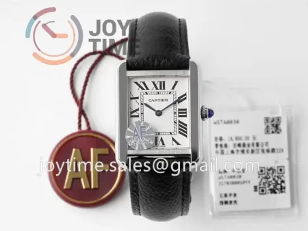 Cartier Ballon Tank Solo Ladies AF 1:1 Best Edition SS 24mm Leather Strap Quartz