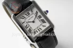 Cartier Ballon Tank Solo Ladies AF 1:1 Best Edition SS 24mm Leather Strap Quartz