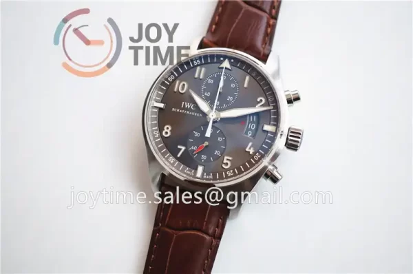 IWC Pilot Chronograph IW387808 ZF 1:1 Best Edition SS Leather Strap A7750