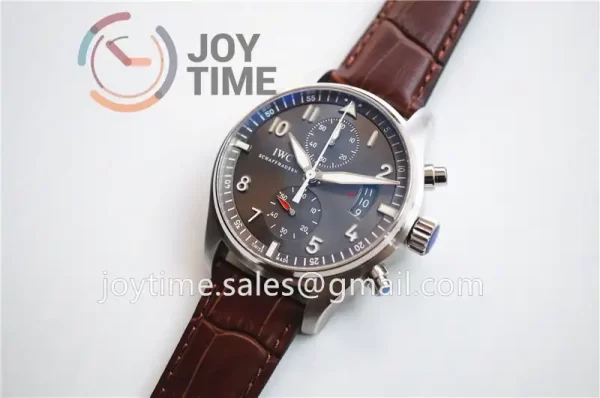 IWC Pilot Chronograph IW387808 ZF 1:1 Best Edition SS Leather Strap A7750