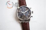 IWC Pilot Chronograph IW387808 ZF 1:1 Best Edition SS Leather Strap A7750