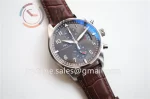 IWC Pilot Chronograph IW387808 ZF 1:1 Best Edition SS Leather Strap A7750