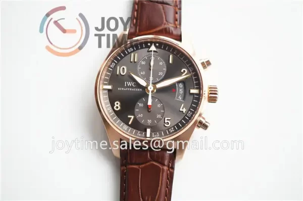 IWC Pilot Chronograph IW387803 ZF 1:1 Best Edition RG Leather Strap A7750