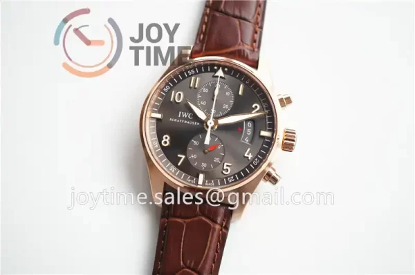 IWC Pilot Chronograph IW387803 ZF 1:1 Best Edition RG Leather Strap A7750