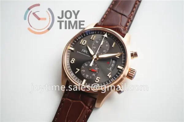 IWC Pilot Chronograph IW387803 ZF 1:1 Best Edition RG Leather Strap A7750