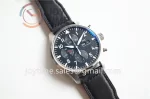 IWC Pilot Chronograph ZF 1:1 Best Edition SS 43mm Leather Strap A7750