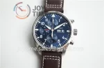 IWC Pilot Chronograph ZF 1:1 Best Edition SS 43mm Leather Strap A7750