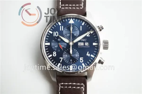 IWC Pilot Chronograph ZF 1:1 Best Edition SS 43mm Leather Strap A7750