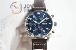 IWC Pilot Chronograph ZF 1:1 Best Edition SS 43mm Leather Strap A7750