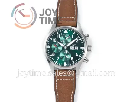 IWC Pilot Chronograph ZF 1:1 Best Edition SS 43mm Leather Strap A7750