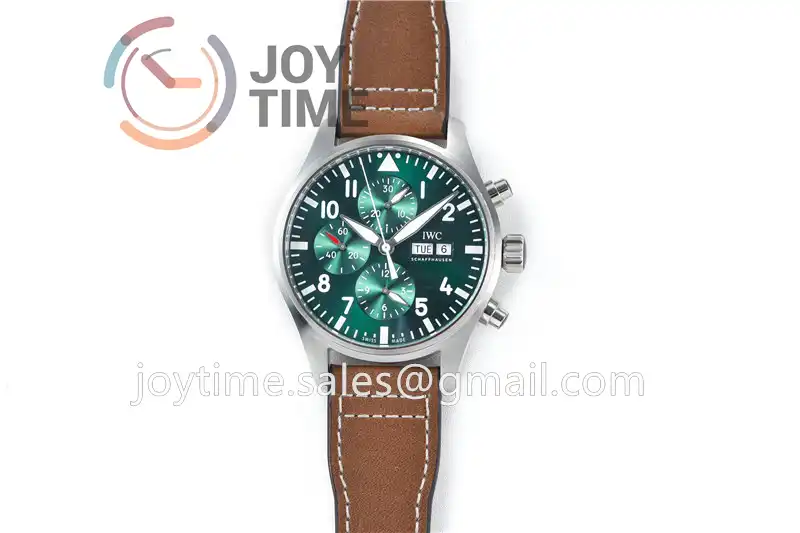 IWC Pilot Chronograph ZF 1:1 Best Edition SS 43mm Leather Strap A7750
