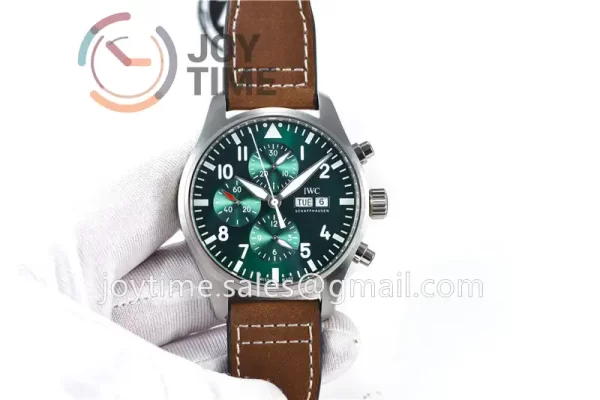 IWC Pilot Chronograph ZF 1:1 Best Edition SS 43mm Leather Strap A7750