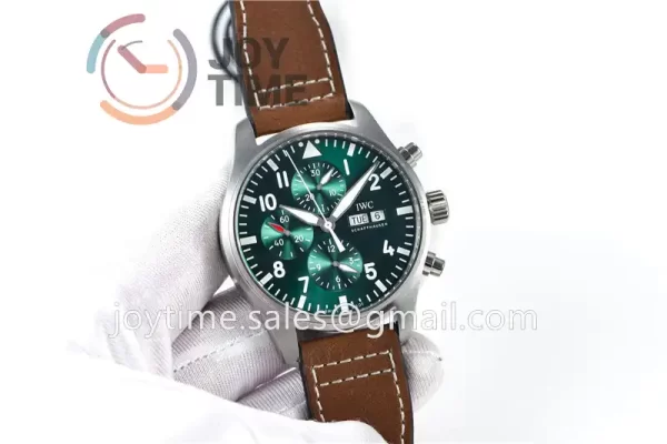 IWC Pilot Chronograph ZF 1:1 Best Edition SS 43mm Leather Strap A7750