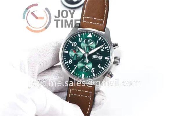 IWC Pilot Chronograph ZF 1:1 Best Edition SS 43mm Leather Strap A7750