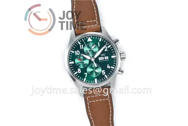 IWC Pilot Chronograph ZF 1:1 Best Edition SS 43mm Leather Strap A7750