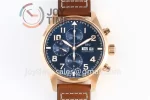 IWC Pilot Chronograph ZF 1:1 Best Edition RG 43mm Leather Strap A7750