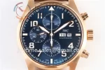 IWC Pilot Chronograph ZF 1:1 Best Edition RG 43mm Leather Strap A7750