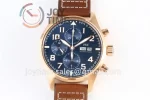 IWC Pilot Chronograph ZF 1:1 Best Edition RG 43mm Leather Strap A7750