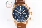 IWC Pilot Chronograph ZF 1:1 Best Edition RG 43mm Leather Strap A7750